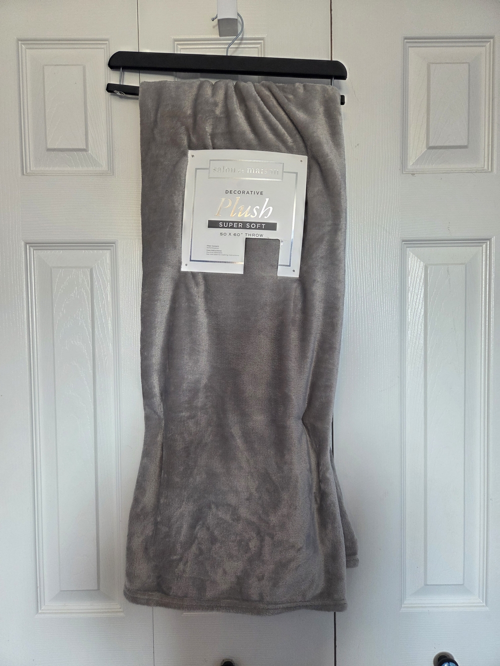 Plush Super Soft Decorative Throw Blanket - Gray